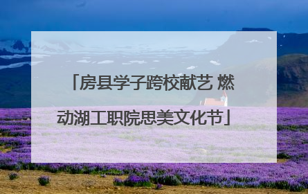 房县学子跨校献艺 燃动湖工职院思美文化节