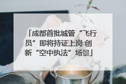 成都首批城管“飞行员”即将持证上岗 创新“空中执法”场景