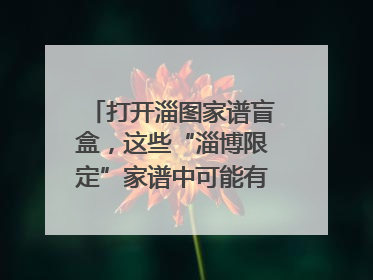 打开淄图家谱盲盒，这些“淄博限定”家谱中可能有你的隐藏身份