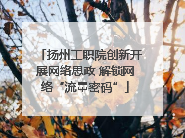 扬州工职院创新开展网络思政 解锁网络“流量密码”