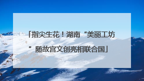 指尖生花！湖南“美丽工坊”随故宫文创亮相联合国