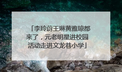 李玲蔚王琳黄雅琼都来了，元老明星进校园活动走进文龙巷小学