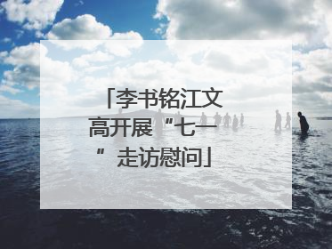 李书铭江文高开展“七一”走访慰问