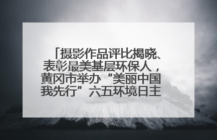摄影作品评比揭晓、表彰最美基层环保人，黄冈市举办“美丽中国我先行”六五环境日主题宣传活动