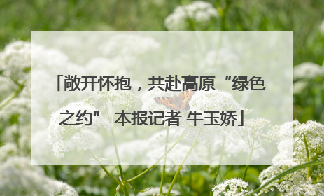 敞开怀抱，共赴高原“绿色之约” 本报记者 牛玉娇