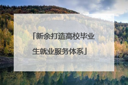 新余打造高校毕业生就业服务体系