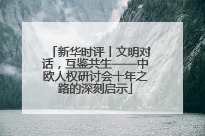 新华时评丨文明对话，互鉴共生——中欧人权研讨会十年之路的深刻启示