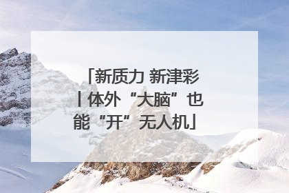 新质力 新津彩丨体外“大脑”也能“开”无人机