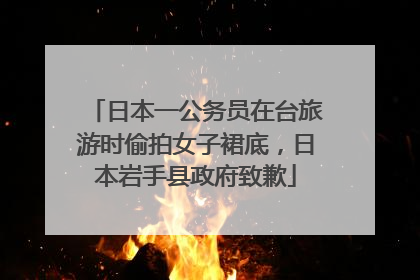 日本一公务员在台旅游时偷拍女子裙底，日本岩手县政府致歉