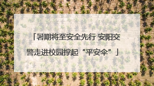 暑期将至安全先行 安阳交警走进校园撑起“平安伞”