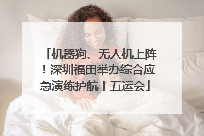 机器狗、无人机上阵！深圳福田举办综合应急演练护航十五运会