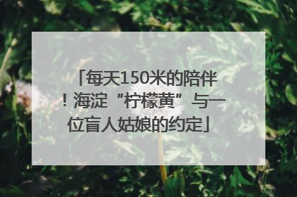 每天150米的陪伴！海淀“柠檬黄”与一位盲人姑娘的约定