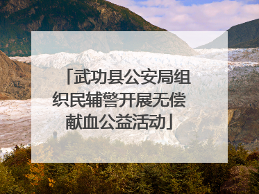 武功县公安局组织民辅警开展无偿献血公益活动