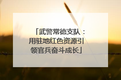 武警常德支队：用驻地红色资源引领官兵奋斗成长