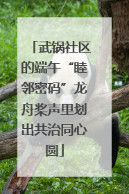 武锅社区的端午“睦邻密码”龙舟桨声里划出共治同心圆