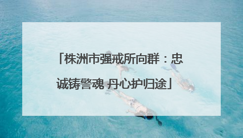 株洲市强戒所向群：忠诚铸警魂 丹心护归途
