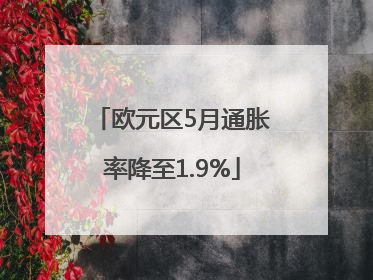 欧元区5月通胀率降至1.9%