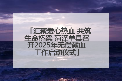 汇聚爱心热血 共筑生命桥梁 菏泽单县召开2025年无偿献血工作启动仪式