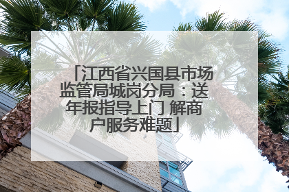 江西省兴国县市场监管局城岗分局：送年报指导上门 解商户服务难题