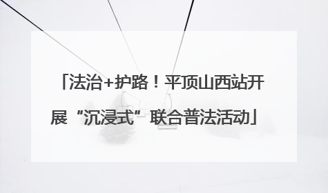 法治+护路！平顶山西站开展“沉浸式”联合普法活动