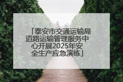 泰安市交通运输局道路运输管理服务中心开展2025年安全生产应急演练