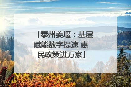 泰州姜堰：基层赋能数字提速 惠民政策进万家