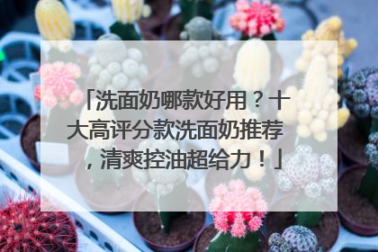 洗面奶哪款好用？十大高评分款洗面奶推荐，清爽控油超给力！