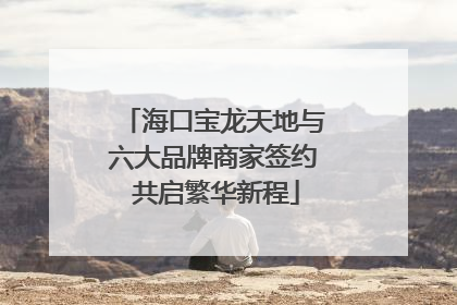 海口宝龙天地与六大品牌商家签约 共启繁华新程