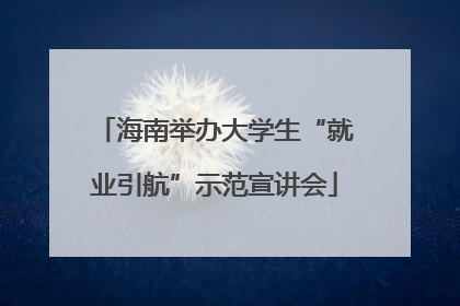 海南举办大学生“就业引航”示范宣讲会