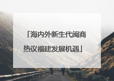 海内外新生代闽商热议福建发展机遇