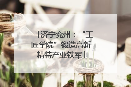 济宁兖州：“工匠学院”锻造高新精特产业铁军