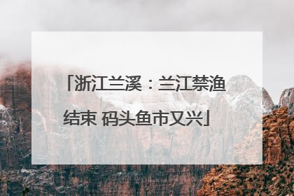 浙江兰溪：兰江禁渔结束 码头鱼市又兴
