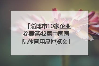 淄博市10家企业参展第42届中国国际体育用品博览会