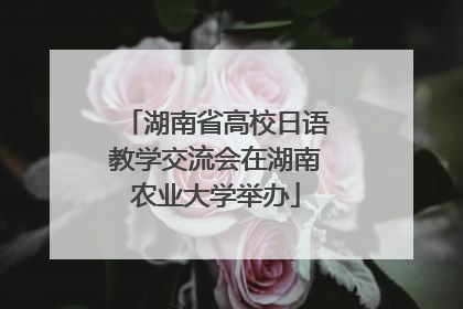湖南省高校日语教学交流会在湖南农业大学举办