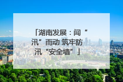 湖南发展：闻“汛”而动 筑牢防汛“安全墙”