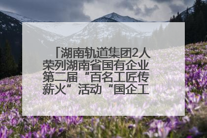 湖南轨道集团2人荣列湖南省国有企业第二届“百名工匠传薪火”活动“国企工匠”人才宣传名单