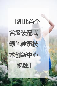 湖北首个省级装配式绿色建筑技术创新中心揭牌