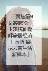 聚焦第9届南博会｜玉溪抚仙湖畔旅居经济上南博 展示云南生活新样本