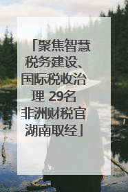 聚焦智慧税务建设、国际税收治理 29名非洲财税官湖南取经