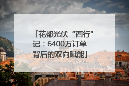 花都光伏“西行”记：6400万订单背后的双向赋能