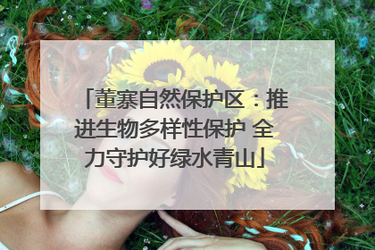 董寨自然保护区：推进生物多样性保护 全力守护好绿水青山