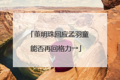 董明珠回应孟羽童能否再回格力→