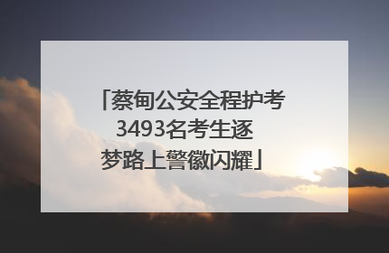 蔡甸公安全程护考 3493名考生逐梦路上警徽闪耀