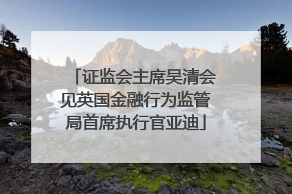证监会主席吴清会见英国金融行为监管局首席执行官亚迪