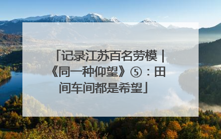 记录江苏百名劳模｜《同一种仰望》⑤：田间车间都是希望