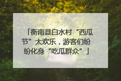 衡南县白水村“西瓜节”太欢乐，游客们纷纷化身“吃瓜群众”