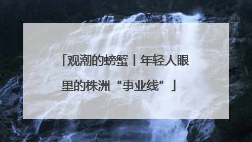观潮的螃蟹丨年轻人眼里的株洲“事业线”