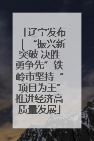 辽宁发布｜“振兴新突破 决胜勇争先”铁岭市坚持“项目为王”推进经济高质量发展
