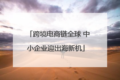 跨境电商链全球 中小企业迎出海新机
