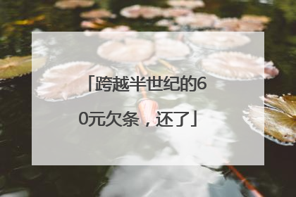 跨越半世纪的60元欠条，还了